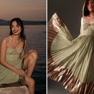 NWT - Anthropologie Verb Pallavi Singhee Corset pleated dangle Embellished